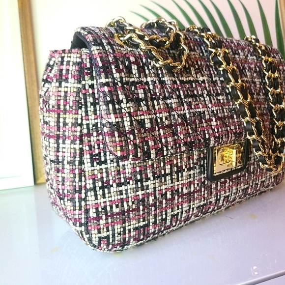 Karl Lagerfeld Tweed Agyness Bag - Picture 3 of 11